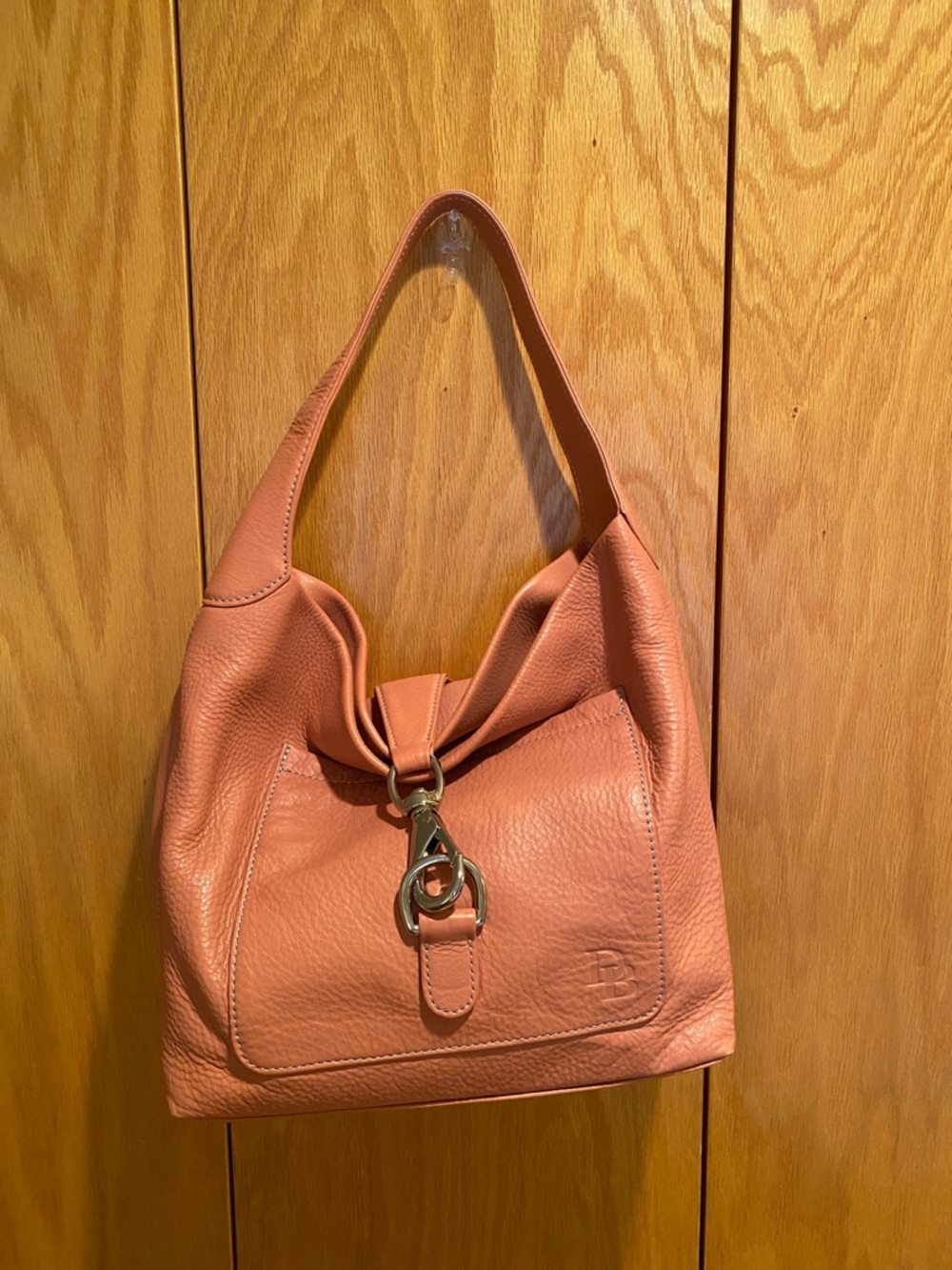 Soft leather bucket bag. 10 1/2” x 10 1/2” x excellent condition.